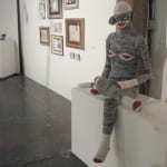 Liz Collins Sock Monkey Suit (2008) Knitted and stitched merino wool, angora, silk, cashmere Human scale