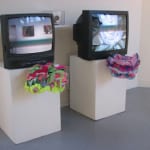Catherine Telford Keogh Watching You, Watching Me (2008) Textiles, televisions, video camera 8 x 2.5 x 6 feet