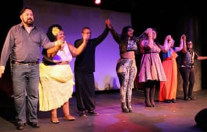 Queer Rebels Cast taking a bow